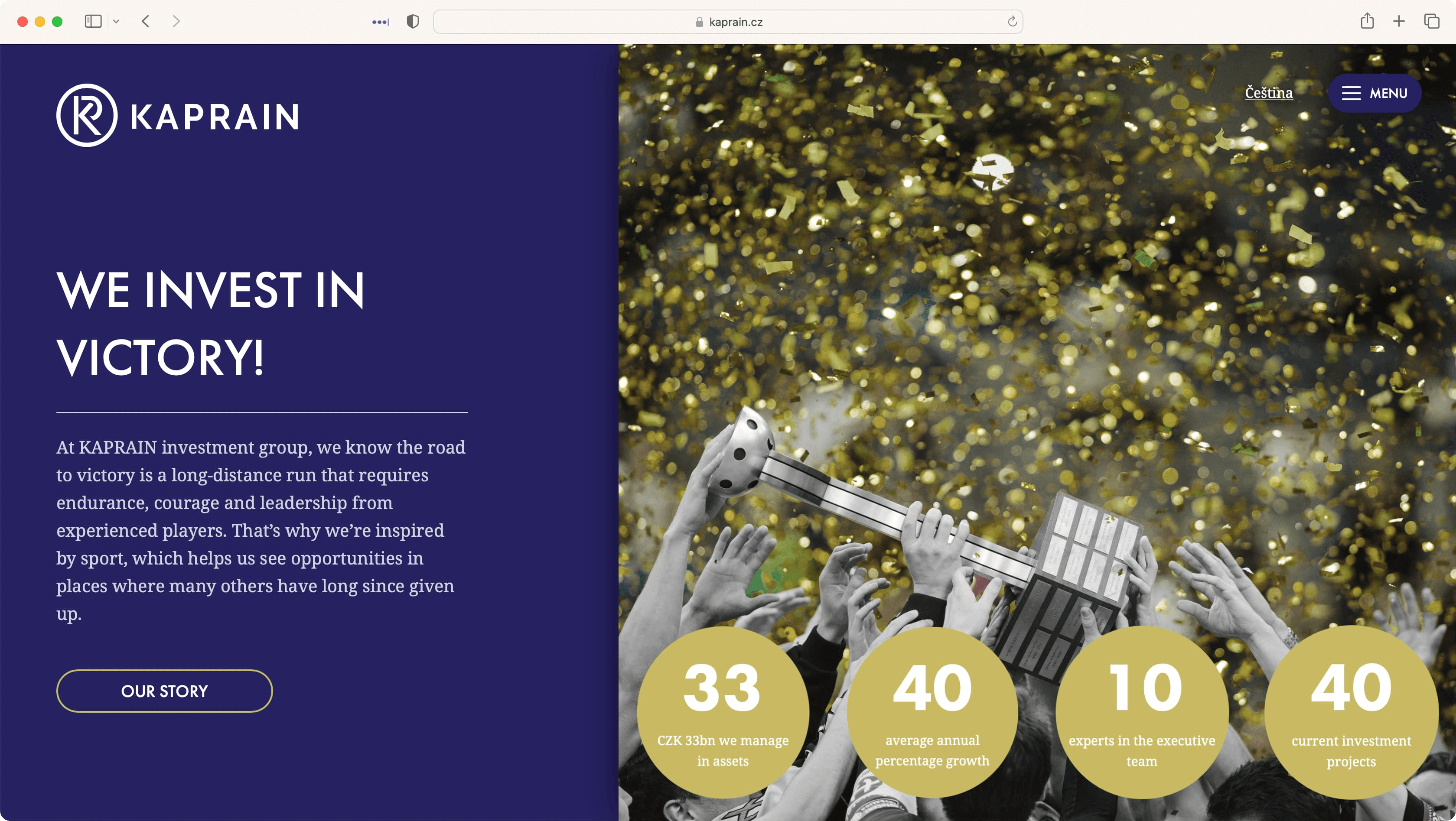kaprain.cz project preview